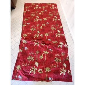 WAVERLY Red KAUAI Damask Palm Tree Hawaii Floral UNCUT Upholstery 10 yards READ
